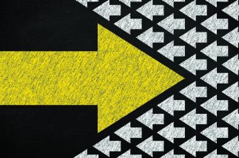 Multiple arrows pointing in a direction.