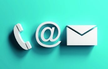 Íconos de teléfono y correo electrónico